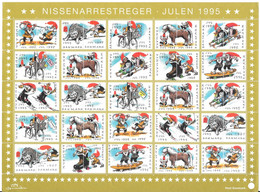 Denmark; Christmas Seals. Full Sheet 1995   MNH** - Ganze Bögen