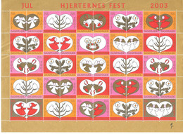 Denmark; Christmas Seals. Full Sheet 2003   MNH** - Ganze Bögen