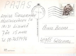 Sweden & Marcofilia, Chickens, Stockholm To Gotemburg 1994 (5028) - Lettres & Documents