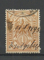 Germany Deutschland O 1908 Preussen Stempelmarke 1 Mk. - Sonstige & Ohne Zuordnung