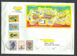 NEDERLAND NETHERLANDS 2021 Letter To Estonia With Nice Stamps & S/S (not Cancelled) - Storia Postale