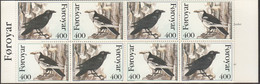 Faroe Islands, 1995, Bird, Birds, Raven, Booklet, MNH** - Sparrows