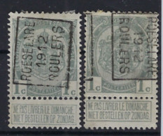 Wapenschild Nr. 81A Voorafgestempeld Nr. 1919 A + B  ROESELARE  1912  ROULERS  ; Staat Zie Scan ! - Roller Precancels 1910-19