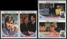 TUVALU-Nui 1986 Wedding Ginger Poolboy Se-te. OVPT.PAIRS:2 Overprint - Tuvalu