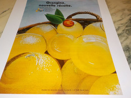 ANCIENNE PUBLICITE NOUVELLE RECOLTE ORANGINA  1968 - Affiches