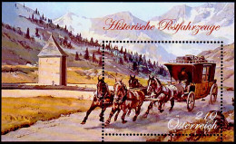 Austria Österreich 2018 Blockausgabe:100, Historische Postfahrzeuge (VI)  MNH / ** / POSTFRISCH - 2011-2020 Ongebruikt