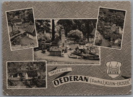 Oederan - S/w Mehrbildkarte 11   Klein Erzgebirge - Oederan