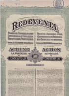 1923 - ACTION REDEVENTA - ROUMANIE - BUCAREST - SOCIETE EXPLOITATION ET LE COMMERCE DES PRODUITS DU SOUS-SOL - Landbouw