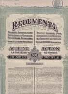 1923 - ACTION REDEVENTA - ROUMANIE - BUCAREST - SOCIETE EXPLOITATION ET LE COMMERCE DES PRODUITS DU SOUS-SOL - Agriculture