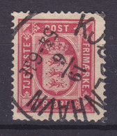 Denmark Dienst Service 1875 Mi. 6 Y A    8 Øre Wappen Deluxe 'KJØBENHAVN' Lapidar Cancel - Oficiales