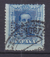 Spain Perfin Perforé Lochung 'BHA' 1923, 40c. Alfons XIII. Stamp (2 Scans) - Variedades & Curiosidades