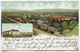 CPA - Carte Postale - France - Bahnhof Hüningen U Fabrik Robt. Schwarzenbach - 1901 (I15999) - Huningue