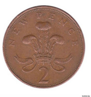 1971 - GRAN BRETAGNA  - MONETA DEL VALORE DI 2 NEW PENCE  - USATA - - 2 Pence & 2 New Pence