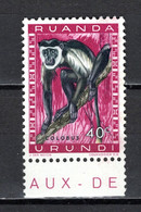 RUANDA-URUNDI   N° 207   NEUF SANS CHARNIERE   COTE 0.15€   SINGE ANIMAUX - Unused Stamps
