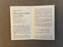 LEONARD LODEWIJK VAN DESSEL °SCHRIEK 1908 +BONHEIDEN 1984 (FLORENTINA GOOVAERTS) VAN ESSCHE - WOUTERS (Oudstrijder) - Avvisi Di Necrologio