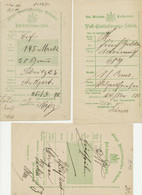 WÜRTTEMBERG "HEIDENHEIM", 3 Versch. Vordruck-Post-Einlieferungsscheine 1873/83 - Covers & Documents