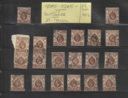 KONG-KONG  - EX. COLONIE BRITANNIQUE - 1912 / 1933 - Lot De 20 Timbres - 1c. Marron  - Voir Les 2 Scannes - Used Stamps