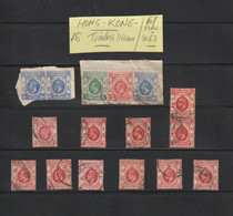 KONG-KONG  - EX. COLONIE BRITANNIQUE - 1903 / 1933 - Lot De 16 Timbres Divers - Voir Les 2 Scannes - Collections, Lots & Séries