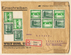 Winterhilfswerk, Zusammendrucke Mit Bogenrand, 1936. Einschreiben, Deutsches Reich. (1937) - Brieven En Documenten