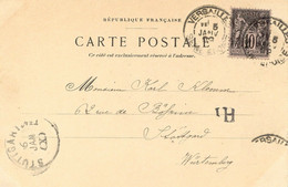 WÜRTTEMBERG 1899/00, "H1" Und "VJ" Schw. L1 Jeweils Mit K1 "STUTTGART No 1" AK's - Storia Postale
