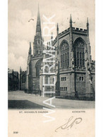 COVENTRY ST MICHAELS CHURCH OLD B/W POSTCARD WARWICKSHIRE - Coventry