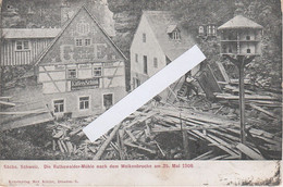 AK Rathewalder Mühle Gasthof Wolkenbruch Unwetter Hochwasser Katastrophe 1906 A Rathewalde Hohnstein Sächsische Schweiz - Hohnstein (Sächs. Schweiz)