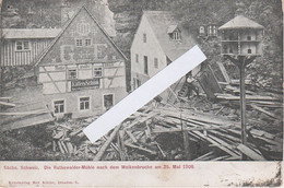 AK Rathewalder Mühle Gasthof Wolkenbruch Unwetter Hochwasser Katastrophe 1906 A Rathewalde Hohnstein Sächsische Schweiz - Hohnstein (Saechs. Schweiz)