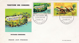 Comores FDC Premier Jour 1966 40 + PA18 Paysages Comoriens - Covers & Documents