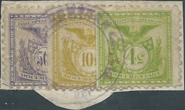 Filippine-Philippine Islands,1900 Revenue Tax Fiscal Documentary,obliterated On The Cut Paper - Filippijnen
