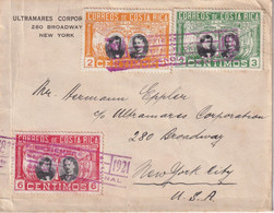 COSTA RICA 1912 LETTRE POUR NEW YORK - Costa Rica