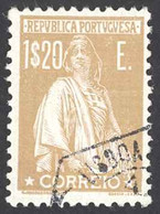 Portugal Sc# 298K Used Perf 12X11.5 1924 1.20e Buff Ceres - Used Stamps