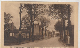 DEPT 79 : édit. Flor Marceau Carrière N° 578 : Celles Sur Belle L'entrée Du Bourg Et Le Monument Aux Morts - Celles-sur-Belle