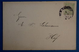 K4 WUTTENBERG BELLE CARTE 1883 ULM POUR HOF ALLEMAGNE + PORT PAYé  + AFRANCHISSEMENT INTERESSANT - Lettres & Documents