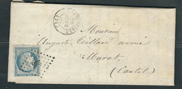 FRANCE N° 4 . S/Lettre Obl. PC 225 Bacqueville (marge Touchée) Indice 5 - 1849-1850 Cérès