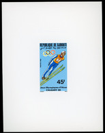 DJIBOUTI Epreuve De Luxe Sur Papier Glacé N° 643 Jeux Olympiques D'hiver CALGARY (1988) - Yibuti (1977-...)