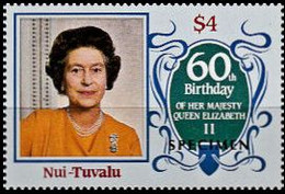 TUVALU-Nui 1986 SPECIMEN Q2 Birthday $4 (fr.sheetlet) - Tuvalu