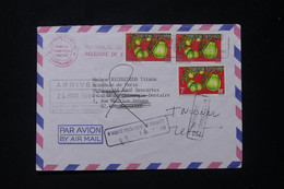 POLYNÉSIE - Enveloppe ( Pli Officiel)  Pour La France En 1984 Et Retour, Affranchissement Fruits  - L 87948 - Storia Postale