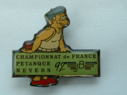 Pin's PETANQUE - CHAMPIONNAT DE FRANCE NEVERS 92 - JB - Pétanque