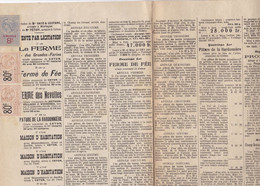 CETON AFFICHE DE PUBLICATION DE VENTE FERME DE FEE HARDONNIERE FARIES JUILLET 1924 FERME DE NEVELLES A BETHONVILLIERS - Affiches