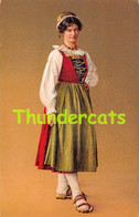 CPA FOLKLORIQUE COSTUME TYPE SUISSE SWITZERLAND TICINO RAGAZZA DEL VAL CALANCA - Calanca