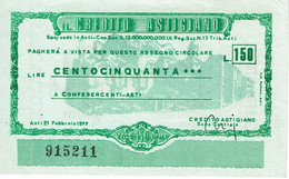 1976 - Miniassegno Del CREDITO ARTIGIANO - [10] Chèques