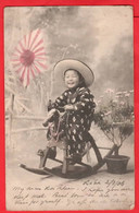 CHILDREN  CHILD ON ROCKING HORSE    JAPAN PATRIOTIC  Pu 1906 - Gruppen Von Kindern Und Familien