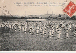 SOUVENIR DU CONCOURS DE GYMNASTIQUE DE NANTES(1er Aout 1909). - Fédération Sportive Des Patronages De France - Gymnastiek