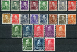 NORWAY 1958-62 King Olav V Definitive Set Complete MNH / ** - Unused Stamps