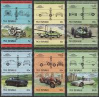 TUVALU-Nui 1985 SPECIMEN Cars Automobiles Ser.II Se-te. PAIRS:6 (12 Stamps) - Tuvalu