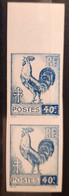 France 1944 N°632 Coq Et Marianne D'Alger En Paire  Nd  BdF Cote Maury 160€  ** TB - 1944 Gallo E Marianna Di Algeri