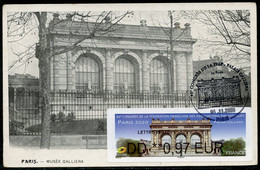 FRANCE (2020). Carte Maximum Card ATM LISA - 93 Congrès Féderation Française Assoc. Philat. Paris  Musée Palais Galliéra - 2020-…