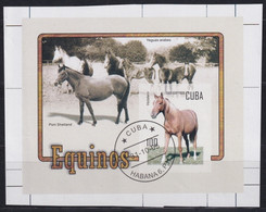 2005.430 CUBA CANCEL 2005 IMPERFORATED UNCUT PROOF HORSE CABALLOS EQUINOS CANCEL. - Sin Dentar, Pruebas De Impresión Y Variedades