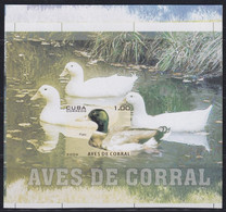 2006.716 CUBA MNH 2006 IMPERFORATED PROOF UNCUT AVES DE CORRAL BIRD DUCK. - Imperforates, Proofs & Errors