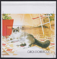 2007.688 CUBA MNH 2007 IMPERFORATED PROOF UNCUT GATOS DOMESTICOS CAT FELINE. - Imperforates, Proofs & Errors